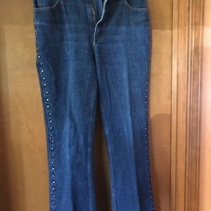 Blue jeans with cute studded accents